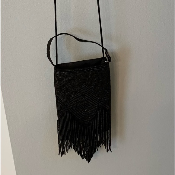 2 Bags for 1 price… Bamboo Trading Company Beaded Bags. Black & Beige. - Picture 15 of 16